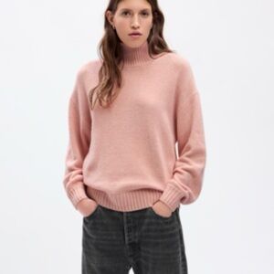 GAP Women’s Cashsoft Mockneck Sweater Knitwear Large Soft Pink